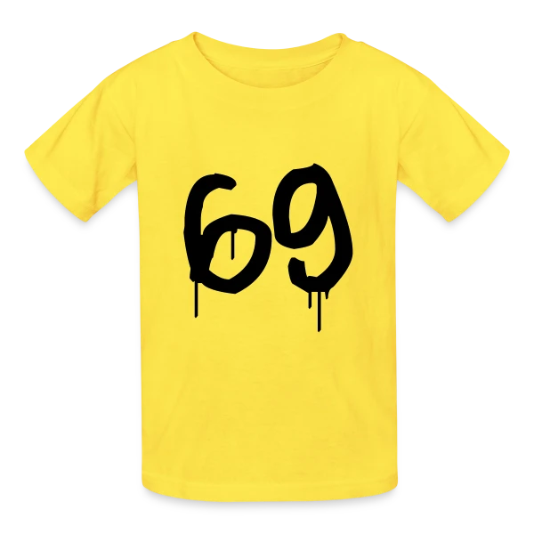 Numéro 69 Graffiti sur T-shirts Russell Enfant
