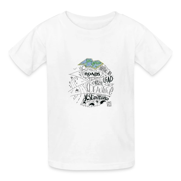 Chemins Vers Belles Destinations sur T-shirts Russell Enfant