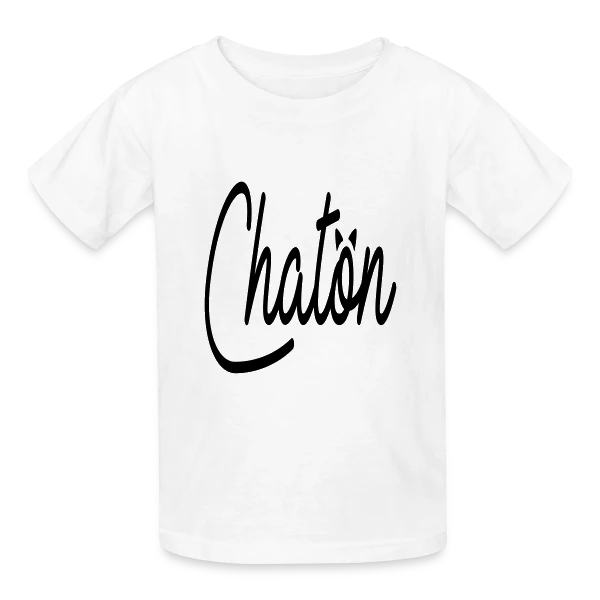 Inscription Chaton Élégante sur T-shirts Russell Enfant