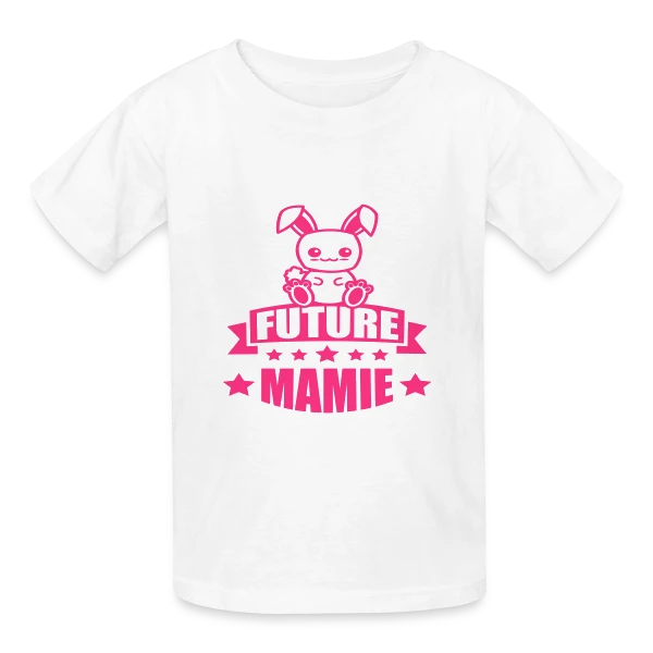 Future Mamie : Annonce de Bonheur Imminent sur T-shirts Russell Enfant