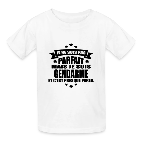 Gendarme Humoristique : Je Ne Suis Pas Parfait sur T-shirts Russell Enfant
