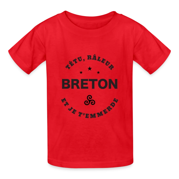 Breton Têtu et Râleur sur T-shirts Russell Enfant