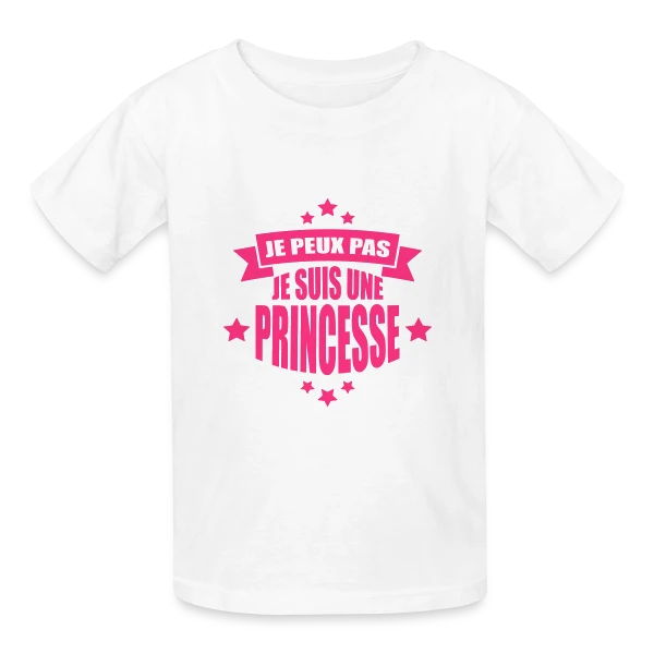 Désolée, Je Suis Princesse : Humour Royal au Quotidien sur T-shirts Russell Enfant