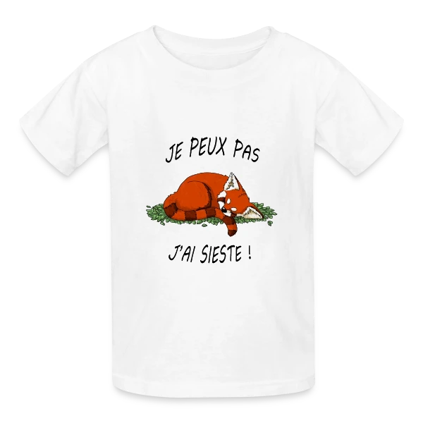 Panda Roux Sieste sur T-shirts Russell Enfant