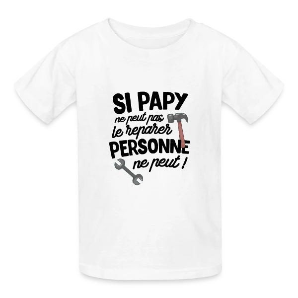 Super Papy Bricoleur sur T-shirts Russell Enfant