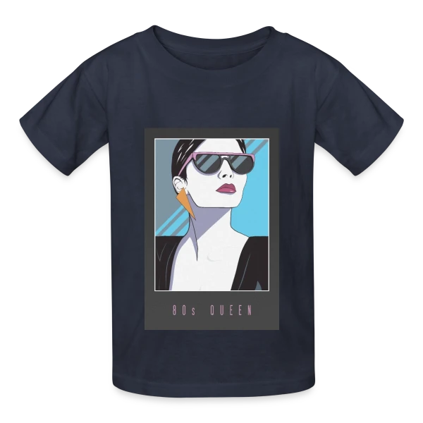 Reine des Années 80 sur T-shirts Russell Enfant
