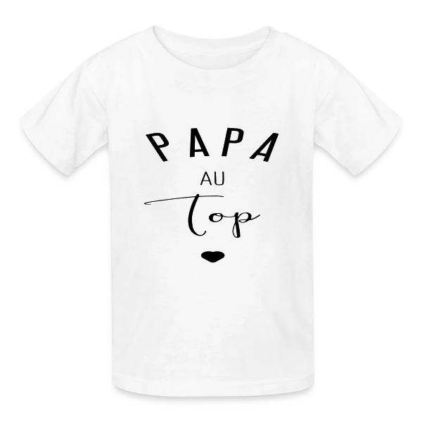 PAPA AU TOP sur T-shirts Russell Enfant