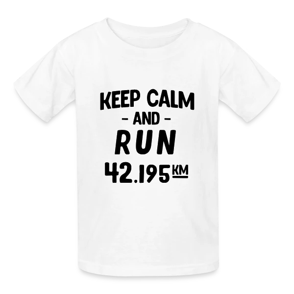 Keep Calm and Run : Motivation Course à Pied sur T-shirts Russell Enfant