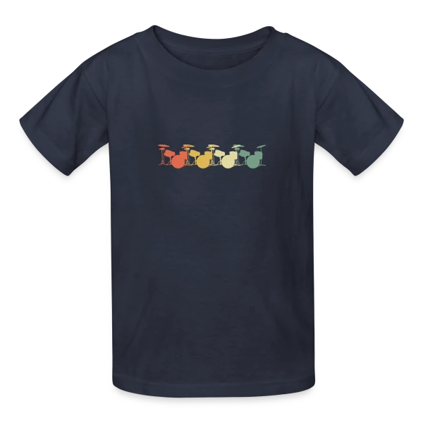 Batterie Rétro 70s sur T-shirts Russell Enfant