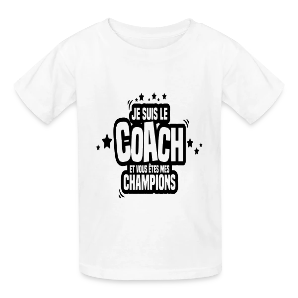 Coach Humoristique : Je Suis Le Coach, Vous Êtes Mes Champions sur T-shirts Russell Enfant