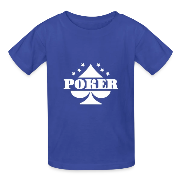Poker, J'adore ! sur T-shirts Russell Enfant