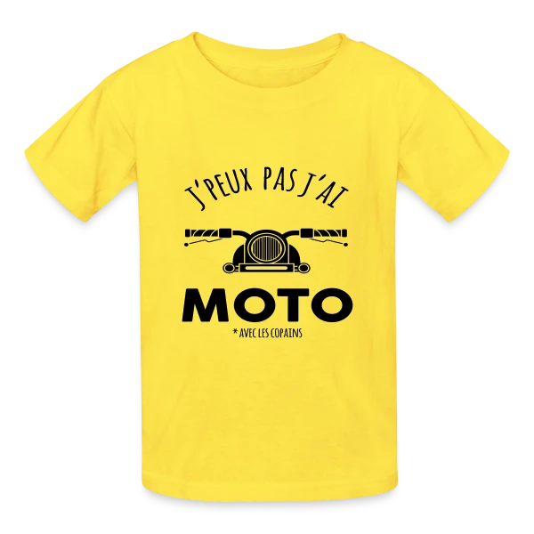J'peux pas, j'ai moto ! sur T-shirts Russell Enfant