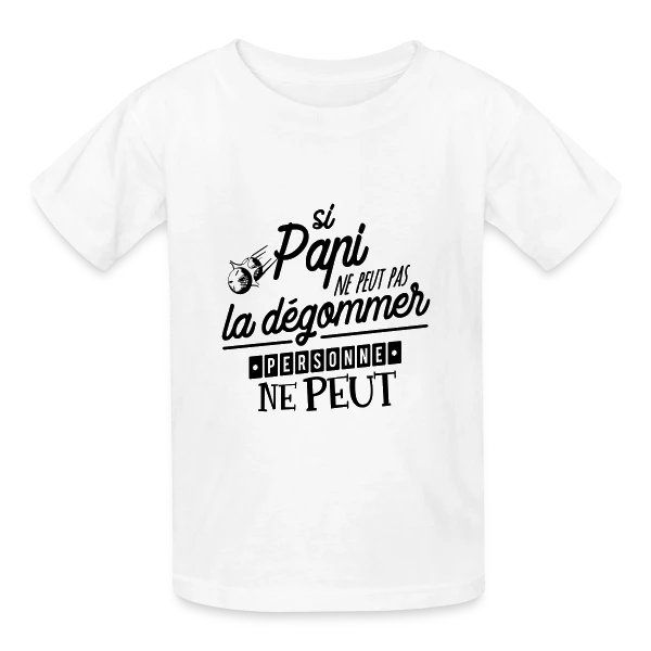 Papi Champion de Pétanque sur T-shirts Russell Enfant
