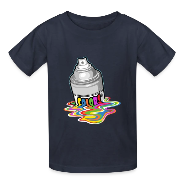 Melting Spray : Création Urbaine Éclatante sur T-shirts Russell Enfant