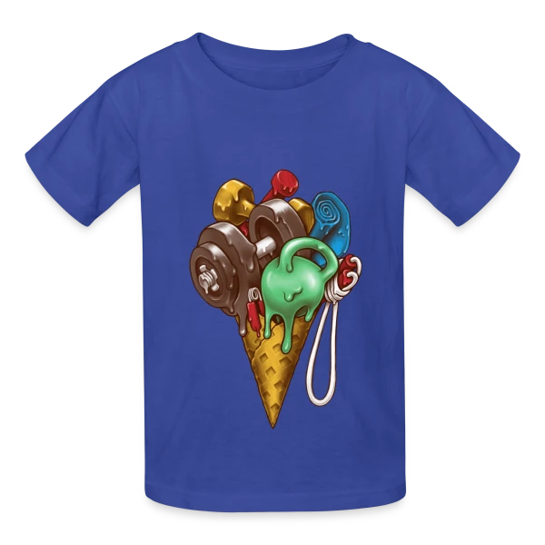 Fitness Givré sur T-shirts Russell Enfant