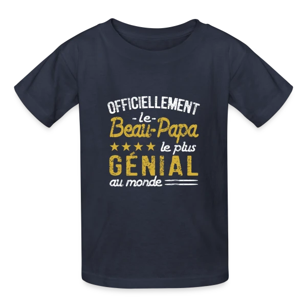 "Officiellement le Beau Papa le Plus Incroyable" - Idée Cadeau sur T-shirts Russell Enfant