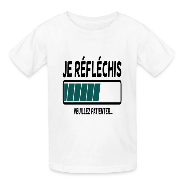 Je Réfléchis, C'est Rare ! sur T-shirts Russell Enfant