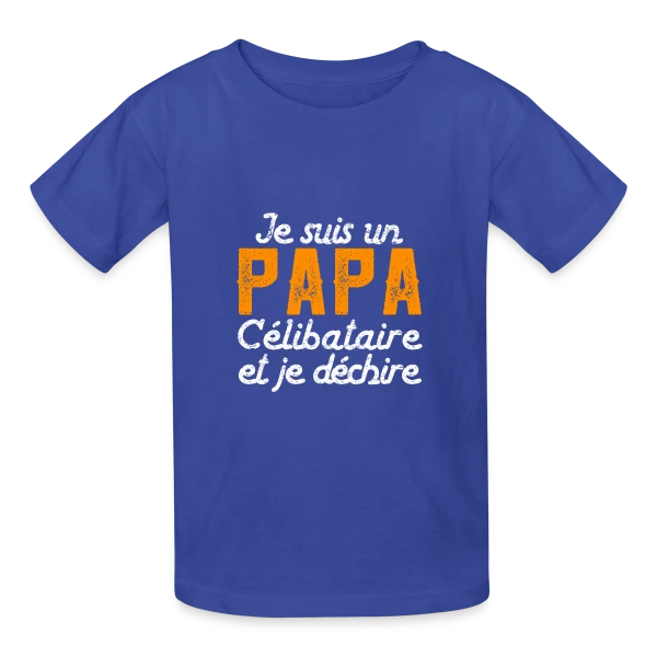 Je Suis un Papa Célibataire et Je Déchire ! sur T-shirts Russell Enfant