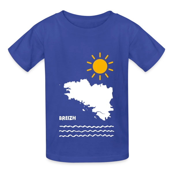 Breizh Soleil Mer sur T-shirts Russell Enfant