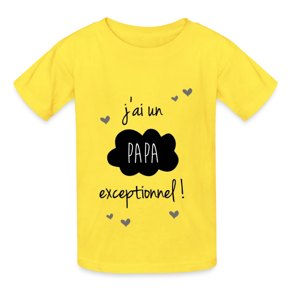 Mon Papa Exceptionnel - Fierté Filiale sur T-shirts Russell Enfant