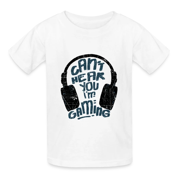 L'Équipement du Gamer: Le Headset sur T-shirts Russell Enfant