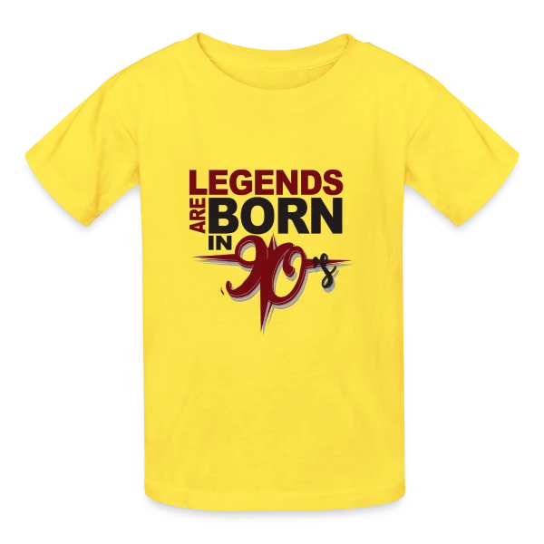 Légendes Nées Années 90 sur T-shirts Russell Enfant