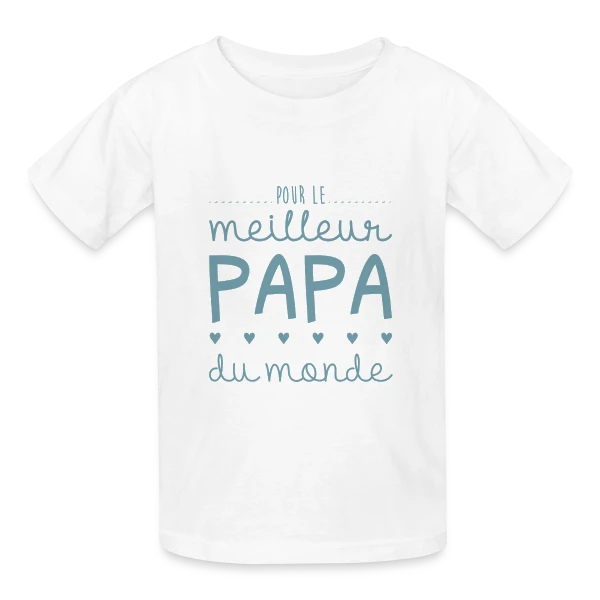 Pour le Meilleur Papa du Monde - avec Cœurs et Amour sur T-shirts Russell Enfant