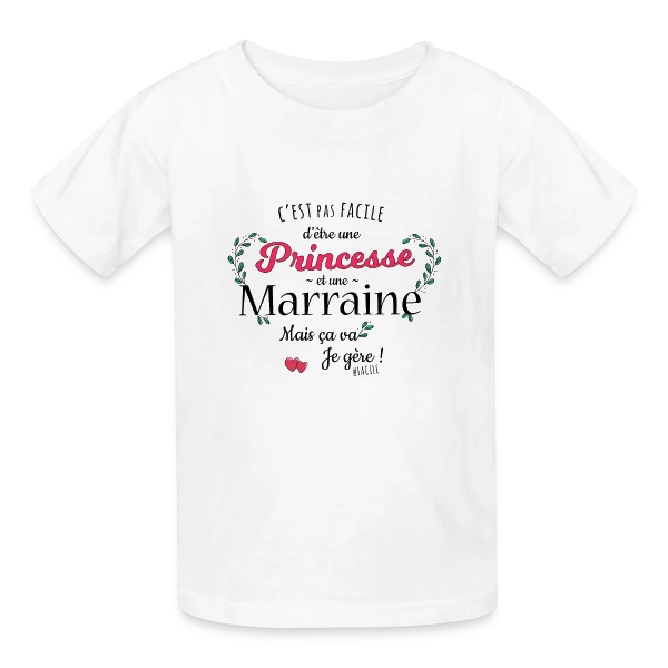 'Ma Marraine, Ma Princesse' - Cadeau Affectueux sur T-shirts Russell Enfant