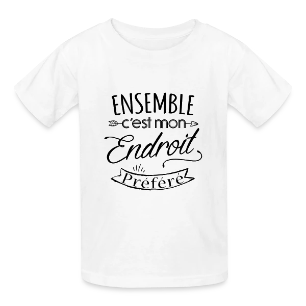 'Ensemble, notre endroit préféré' - Cadeau Amoureux sur T-shirts Russell Enfant