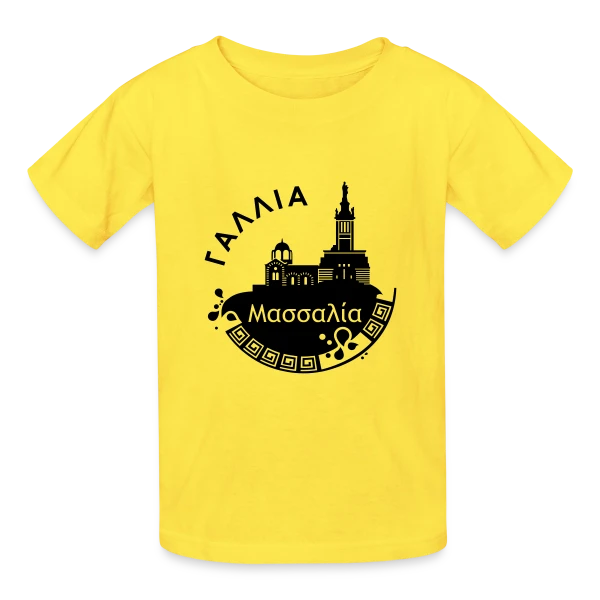 Marseille Grecque Antique sur T-shirts Russell Enfant