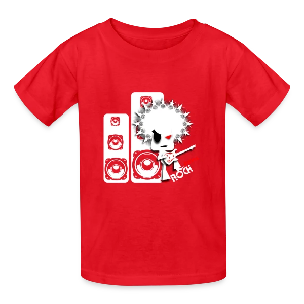 Devil Rock : L'Esprit Rebelle sur T-shirts Russell Enfant