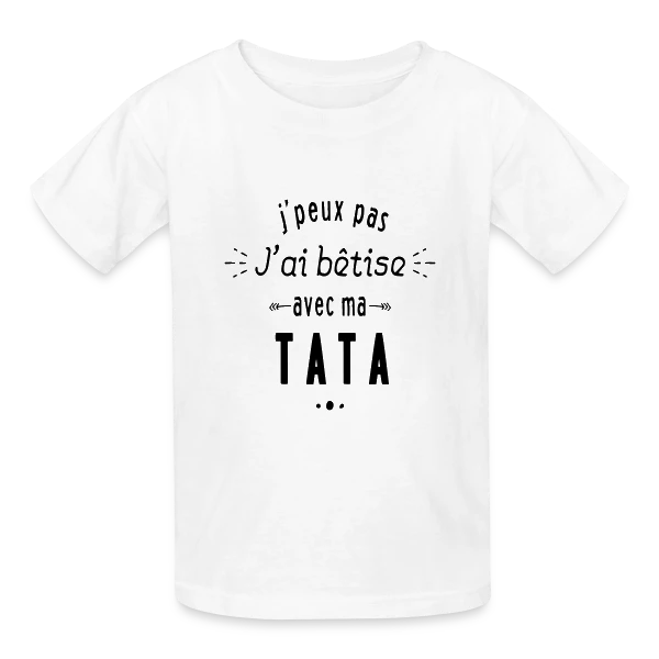 Bêtises avec ma Tata sur T-shirts Russell Enfant