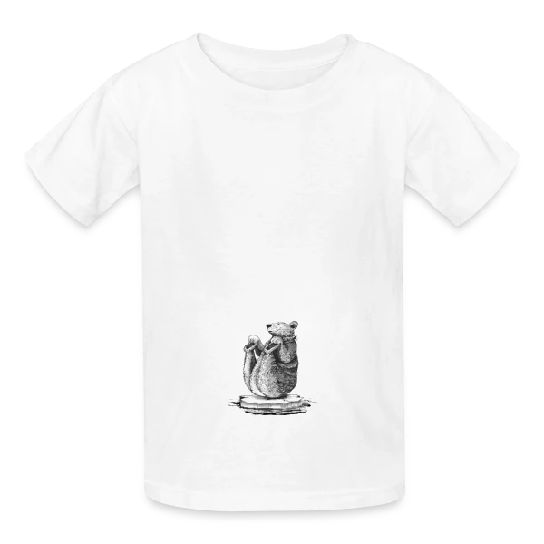 Ours Yogiste : Zen et Drôle sur sa Banquise sur T-shirts Russell Enfant