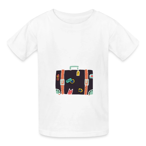 Valise Vintage Autocollants sur T-shirts Russell Enfant