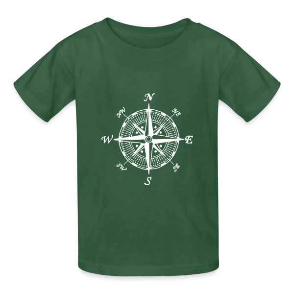 Boussole Aventure sur T-shirts Russell Enfant