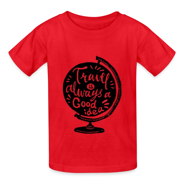 Le Voyage est Toujours une Bonne Idée sur T-shirts Russell Enfant