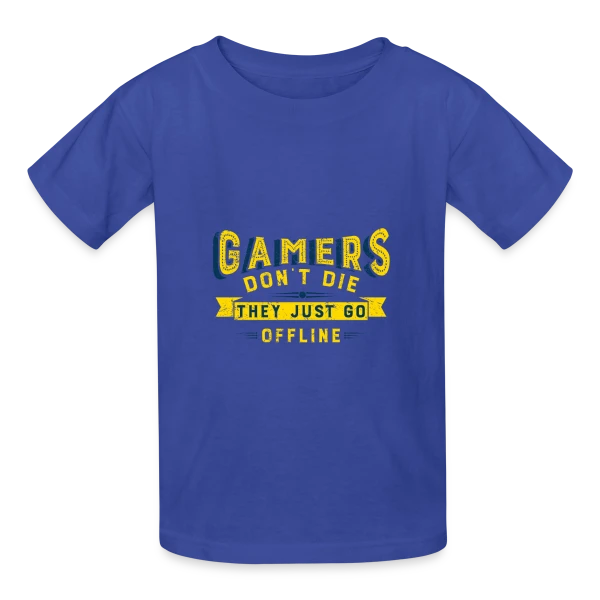 Humour Gamer Offline sur T-shirts Russell Enfant