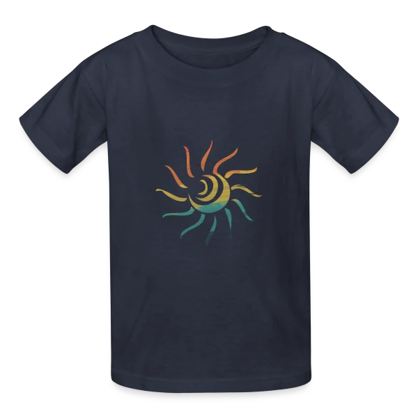 Soleil d'Été Tropical sur T-shirts Russell Enfant