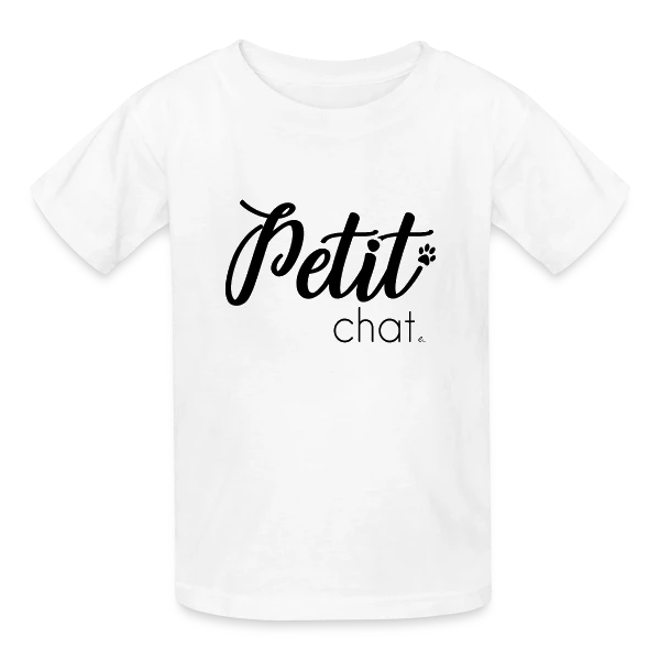Adorable Petit Chat sur T-shirts Russell Enfant
