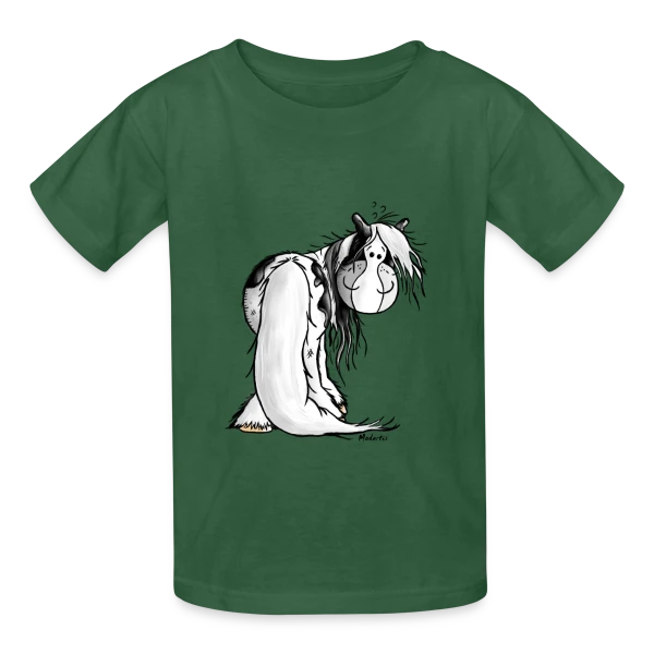Cheval Irish Tinker - Galop Joyeux Cartoon sur T-shirts Russell Enfant