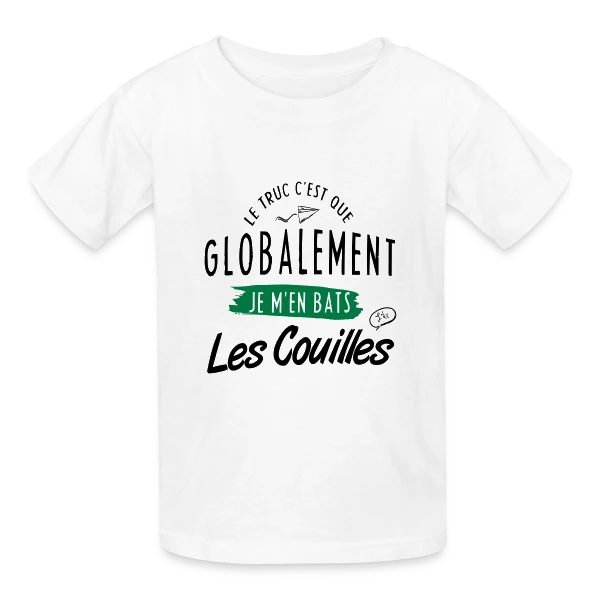 J'm'en Fous Totalement sur T-shirts Russell Enfant