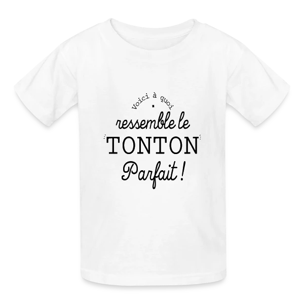 Tonton Parfait Rétro - L'Élégance Vintage sur T-shirts Russell Enfant