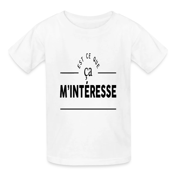 'Ça m'intéresse ?' - Humour et Sarcasme sur T-shirts Russell Enfant