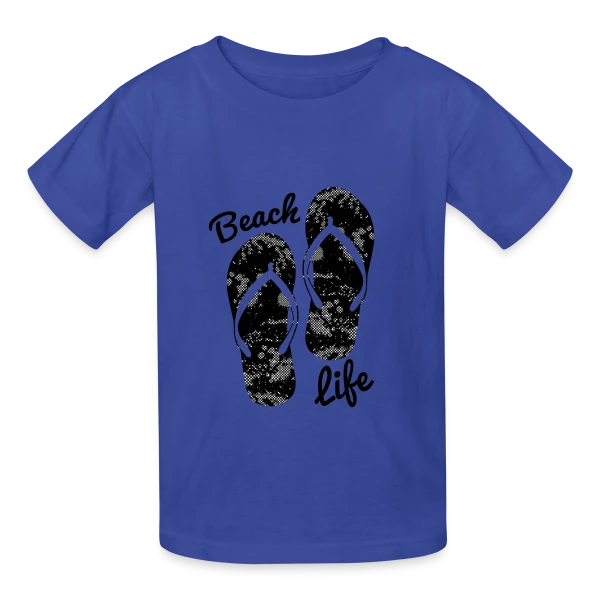 Vie de Plage Tongs Détente sur T-shirts Russell Enfant