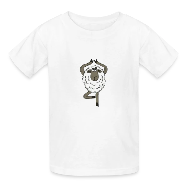 Mouton Yoga Zen sur T-shirts Russell Enfant