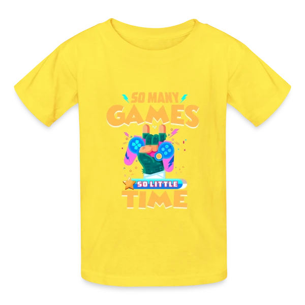 Style Gaming Rétro sur T-shirts Russell Enfant