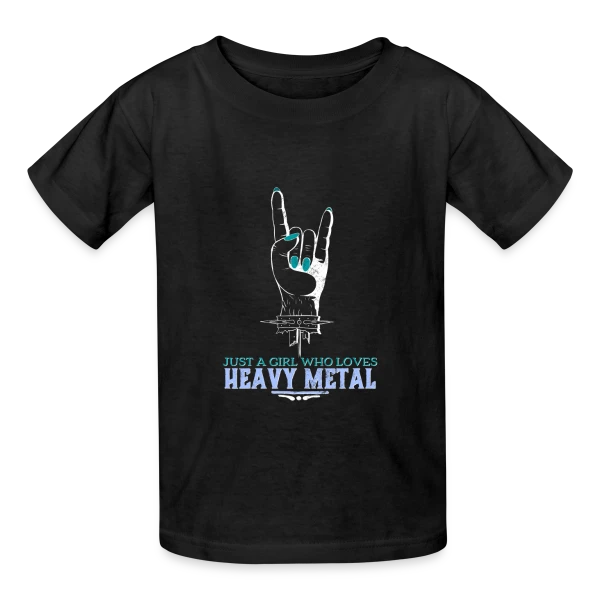 Passion Heavy Metal sur T-shirts Russell Enfant