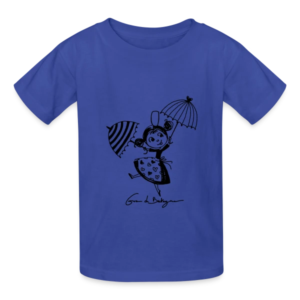 Bigoudène Joyeuse Parapluies sur T-shirts Russell Enfant