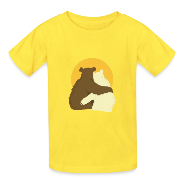 Duo Papa Ours & Maman Ourse - Amour Familial sur T-shirts Russell Enfant