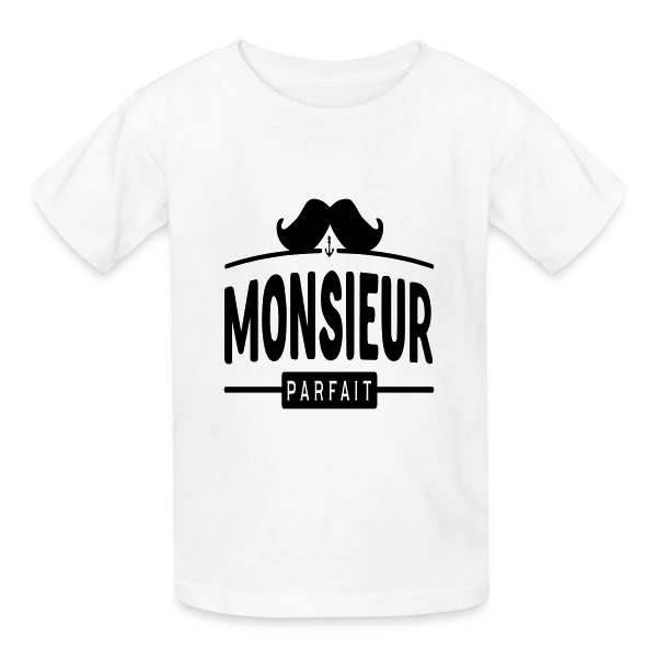 Monsieur Parfait : La perfection incarnée sur T-shirts Russell Enfant